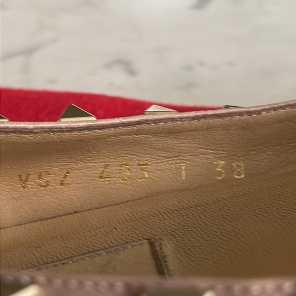 Valentino Garavani Rockstud red patent leather with studs pointed flats … - Picture 7 of 10